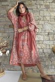 Kasbah Bubble Cotton Bandana Peasant Dress Indian Red